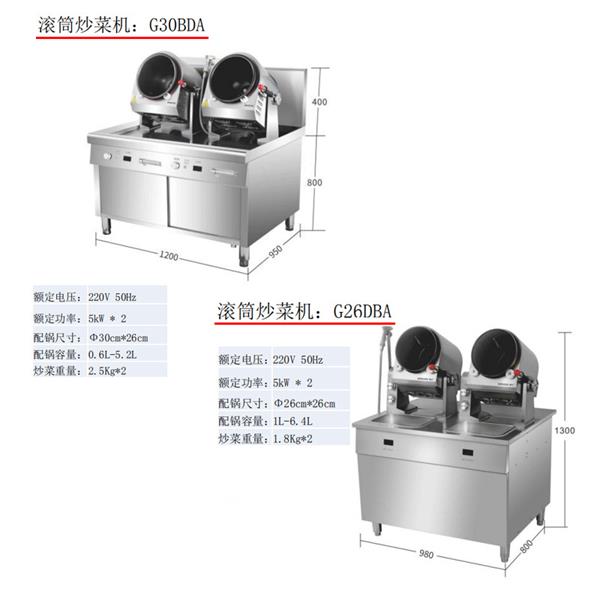 全自動商用智能炒菜炒飯機_滾筒炒菜鍋廚房設備